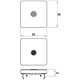 Kopp 331113004 schakelwip controlevenster transparant HK02 Milano arctic wit