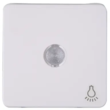 Kopp 330213006 schakelwip controlevenster met licht symbool HK02 Milano arctic wit