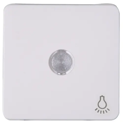 Kopp 330213006 schakelwip controlevenster met licht symbool HK02 Milano arctic wit