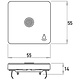 Kopp 330213006 schakelwip controlevenster met licht symbool HK02 Milano arctic wit