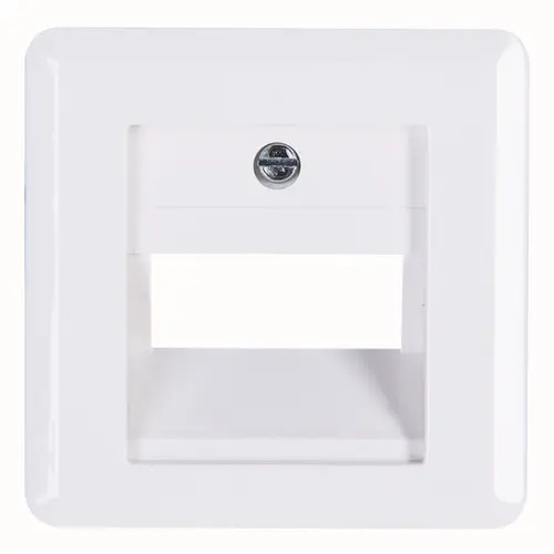 Kopp 349513001 centraalplaat RJ45 wandcontactdoos 1- en 2-voudig HK02 Milano arctic wit