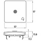 Kopp 333952007 schakelwip controlevenster met bel symbool HK05 Paris arctic wit