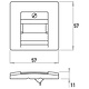 Kopp 326102004 centraalplaat RJ45 wandcontactdoos 1- en 2-voudig HK05 Paris arctic wit