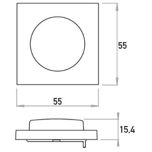 Kopp 490629006 dimmerknop druk-draaidimmer HK07 Athenis helder wit glans