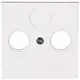 Kopp 490929005 centraalplaat antenne / COAX wandcontactdoos HK07 Athenis helder wit glans