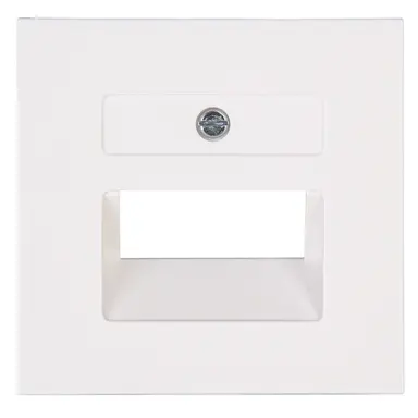 Kopp 371729003 centraalplaat RJ45 wandcontactdoos 1- en 2-voudig HK07 Athenis helder wit glans