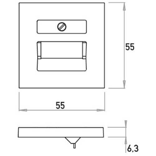 Kopp 371729003 centraalplaat RJ45 wandcontactdoos 1- en 2-voudig HK07 Athenis helder wit glans