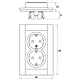 Kopp 940229004 wandcontactdoos randaarde 2-voudig kindveilig voor enkele inbouwdoos HK07 Athenis helder wit glans