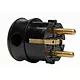 Kopp 178505000 contactstop met randaarde en penaarde haaks 16A zwart