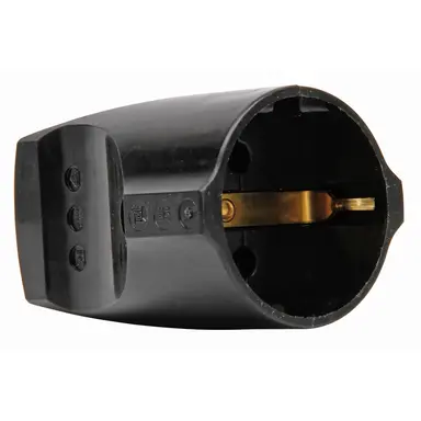 Kopp 183205003 koppelcontactstop met randaarde recht 16A zwart