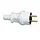Kopp 173002007 contactstop met randaarde en penaarde recht 16A met invoertule IP44 wit
