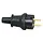 Kopp 173016008 contactstop met randaarde en penaarde recht 16A met invoertule IP44 zwart