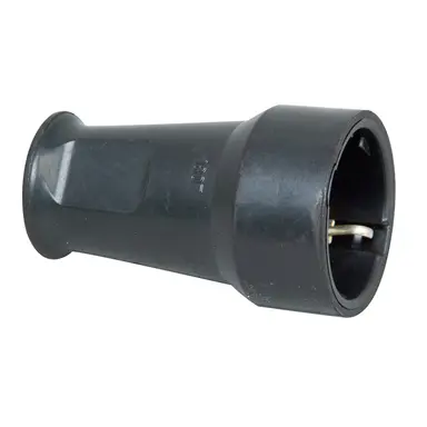 Kopp 180716003 koppelcontactstop met randaarde recht 16A zwart