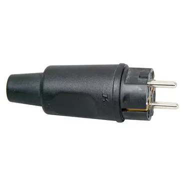 Kopp 179016004 contactstop met randaarde recht 16A IP44 zwart
