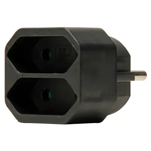 Kopp 174105004 stekker contactstop 2 eurostekkers zwart