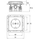 Kopp 923502002 wandcontactdoos randaarde HK05 Paris arctic wit