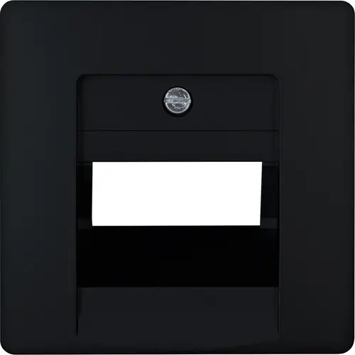 Kopp 326150007 centraalplaat RJ45 wandcontactdoos 1- en 2-voudig HK05 Paris zwart mat