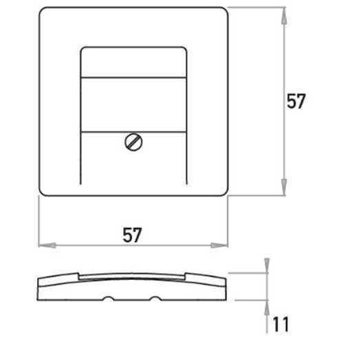 Kopp 326050004 centraalplaat USB/TAE/luidspreker HK05 Paris zwart mat