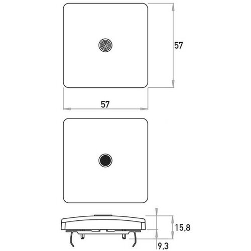 Kopp 334698003 schakelwip controlevenster rood HK05 Paris zwart mat