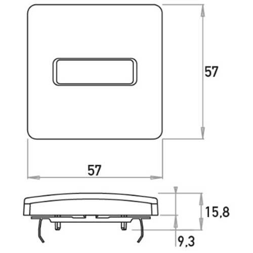 Kopp 334250005 schakelwip met tekstveld HK05 Paris zwart mat