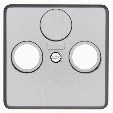 Kopp 358620004 centraalplaat antenne / COAX wandcontactdoos HK02 Milano staal grijs