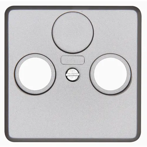 Kopp 358620004 centraalplaat antenne / COAX wandcontactdoos HK02 Milano staal grijs