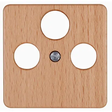 Kopp 357831007 centraalplaat antenne / SAT wandcontactdoos HK02 Milano beuken