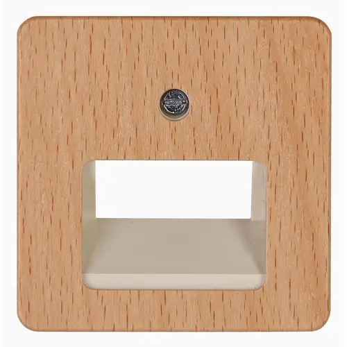Kopp 349531003 centraalplaat RJ45 wandcontactdoos 1- en 2-voudig HK02 Milano beuken