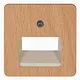 Kopp 349531003 centraalplaat RJ45 wandcontactdoos 1- en 2-voudig HK02 Milano beuken