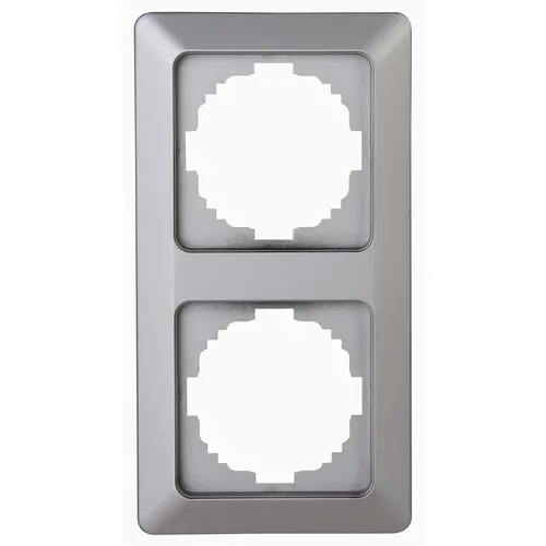 Kopp 305720009 afdekraam 2-voudig HK02 Milano staal grijs