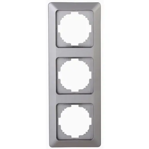 Kopp 305820002 afdekraam 3-voudig HK02 Milano staal grijs