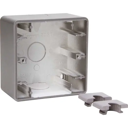 Kopp 375147001 opbouwdoos 1-voudig HK02 Milano staal grijs
