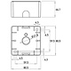 Kopp 375147001 opbouwdoos 1-voudig HK02 Milano staal grijs