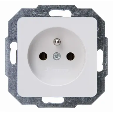 Kopp 918913009 wandcontactdoos met penaarde Belgie HK02 Milano arctic wit