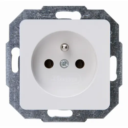 Kopp 918913009 wandcontactdoos met penaarde Belgie HK02 Milano arctic wit