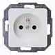 Kopp 918913009 wandcontactdoos met penaarde Belgie HK02 Milano arctic wit