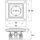Kopp 917313001 wandcontactdoos randaarde compleet HK02 Milano arctic wit