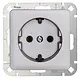 Kopp 914820007 wandcontactdoos randaarde HK02 Milano staal grijs