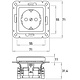 Kopp 914820007 wandcontactdoos randaarde HK02 Milano staal grijs