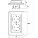 Kopp 927720003 wandcontactdoos 2-voudig randaarde Safety+ voor enkele inbouwdoos HK02 Milano staal grijs