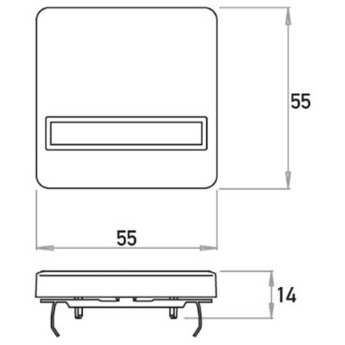 Kopp 330513005 schakelwip met tekstveld HK02 Milano arctic wit