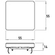 Kopp 331020005 schakelwip HK02 Milano staal grijs