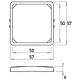 Kopp 335702008 adapterraam 50x50 DIN-apparaten HK05 Paris arctic wit