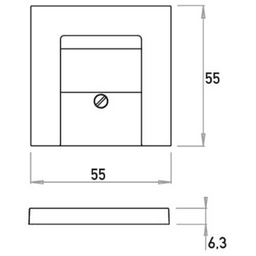 Kopp 373115006 centraalplaat USB/TAE/luidspreker HK07 Athenis antraciet