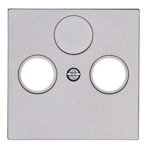 Kopp 490947007 centraalplaat antenne / COAX wandcontactdoos HK07 Athenis staal grijs