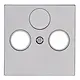 Kopp 490947007 centraalplaat antenne / COAX wandcontactdoos HK07 Athenis staal grijs