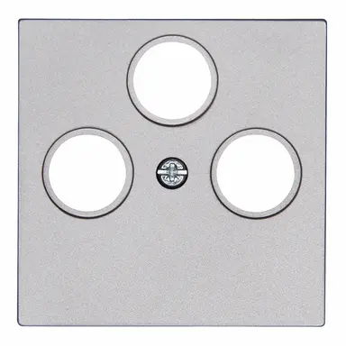Kopp 491047001 centraalplaat antennecontactdoos TV / radio + SAT HK07 Athenis staal grijs