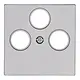 Kopp 491047001 centraalplaat antennecontactdoos TV / radio + SAT HK07 Athenis staal grijs