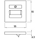 Kopp 371747005 centraalplaat RJ45 wandcontactdoos 1- en 2-voudig HK07 Athenis staal grijs