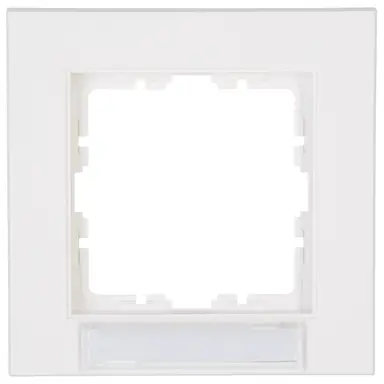 Kopp 402129017 afdekraam 1-voudig met tekstvenster HK07 helder wit glans